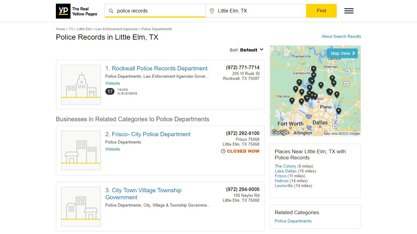 Police Records in Little Elm, TX with Reviews - YP.com