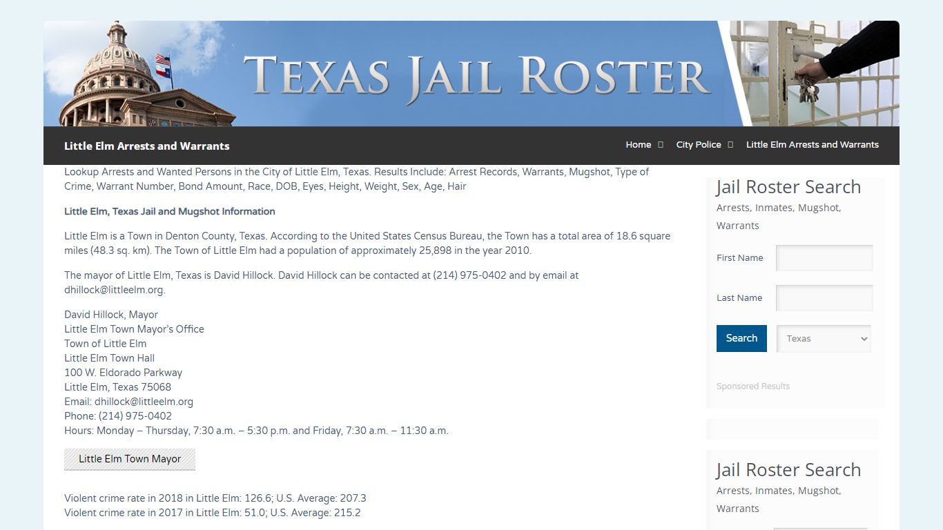 Little Elm Arrests and Warrants | Jail Roster Search